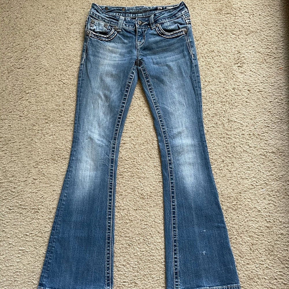 Miss Me Flare Leg Jeans - Picture 3 of 7